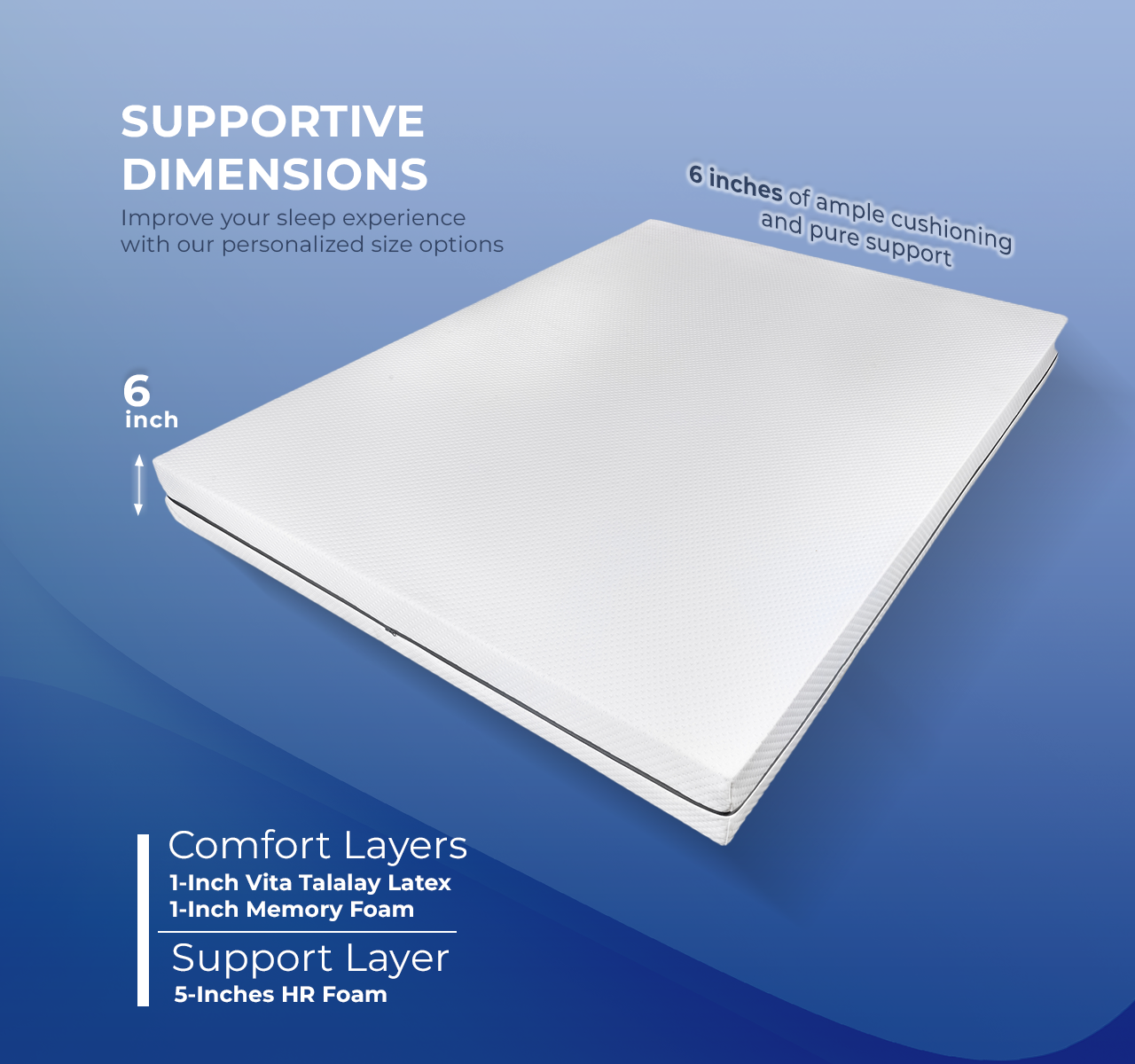 Dormio Latex with Memory Foam Mattress (6 inch)