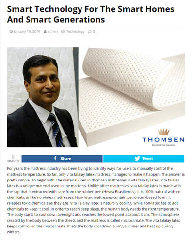 Thomsen Featured in Smart Technology for the Smart Homes