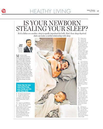 Is your newborn stealing your sleep is featured in healthy living in june 2019